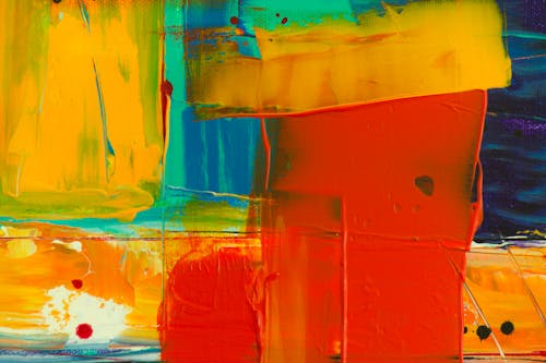 Abstract Painting in Close Up Photography