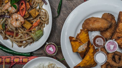 Cooked Food on White Ceramic Plate