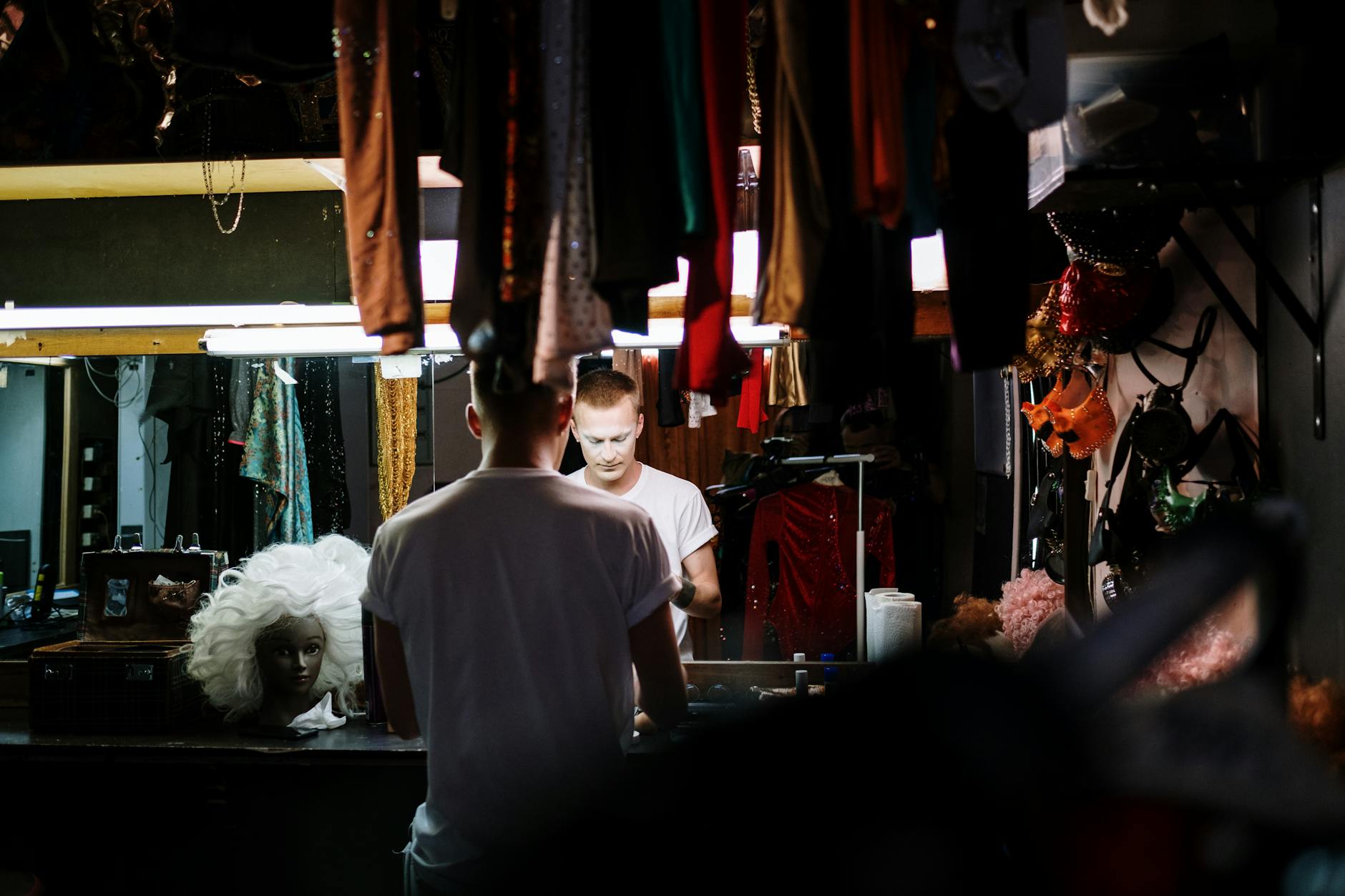Drag Queen Getting Ready in Dressing Room · Free Stock Photo