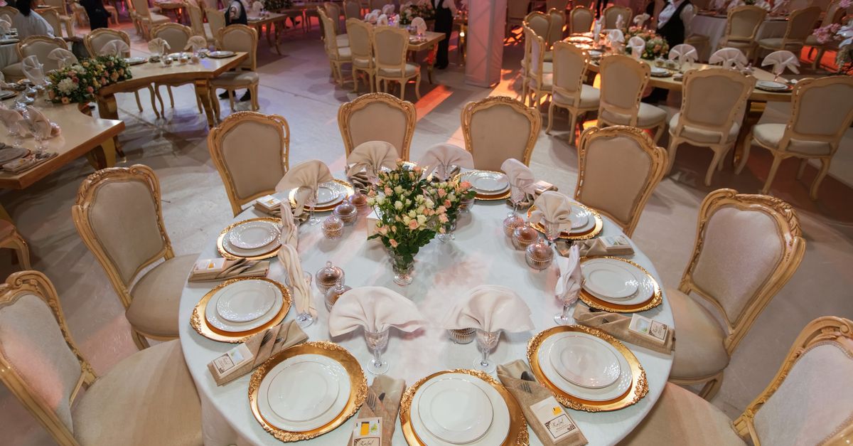A Soft Pink Garden Wedding with Draped Ceremony Design and Romantic Hydrangea Florals