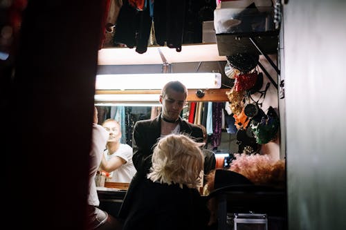 Drag Queen Getting Ready In a Dressing Room