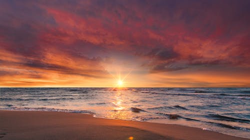 Beach during Sunset