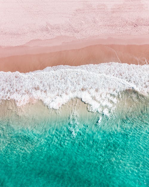 Бесплатное стоковое фото с Аэрофотосъемка, берег моря, бирюзовый