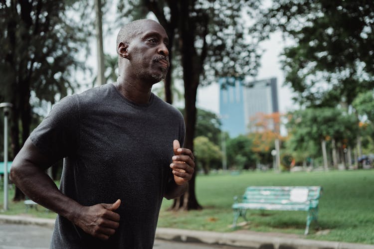 Man Running In Park