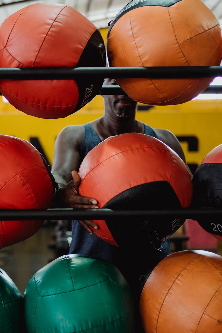 Man Getting Medicine Ball 