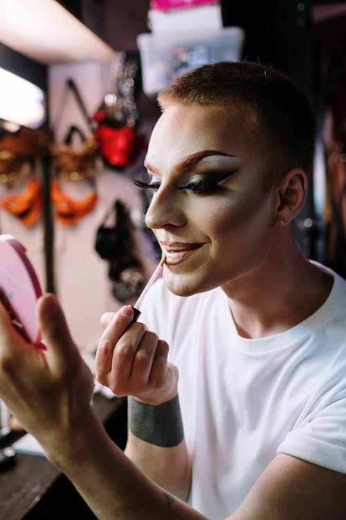Drag Queen Getting Ready In a Dressing Room
