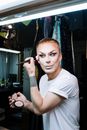 Drag Queen Applying Makeup