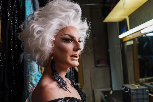 Free Drag Queen in a Dressing Room Stock Photo