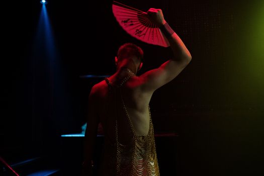 Person Holding a Hand Fan