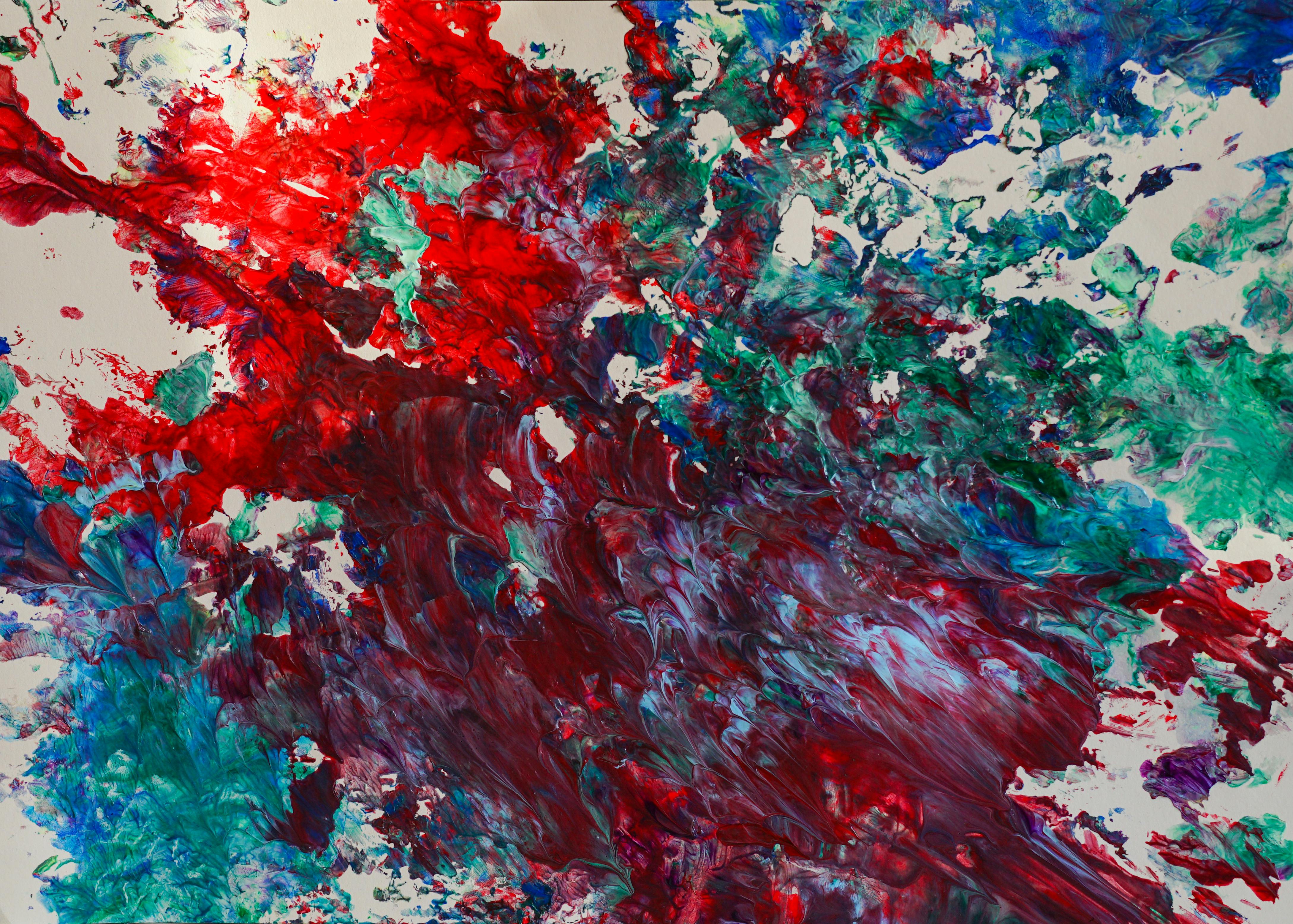 Orange Paint Exploded in Water · Free Stock Photo