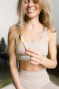 Woman  Holding a Burning Sage