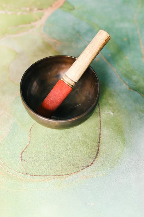 Free A Photo of a Singing Bowl Stock Photo