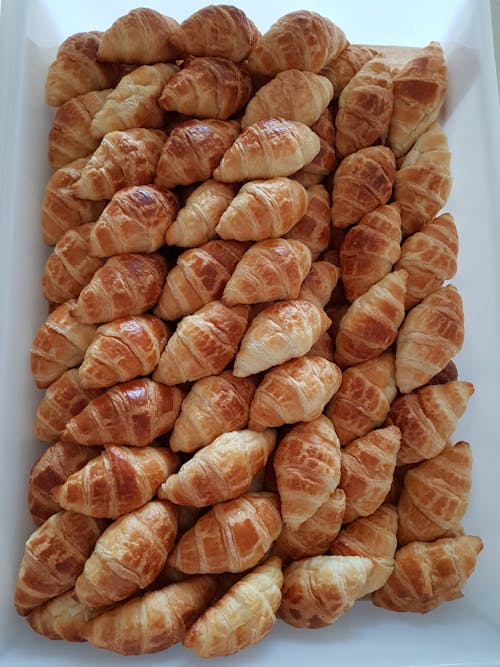 Free Photo of Croissants in White Plastic Container Stock Photo