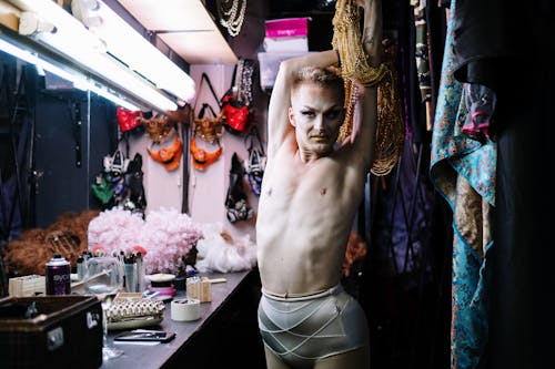 Drag Queen Changing in a Dressing Room