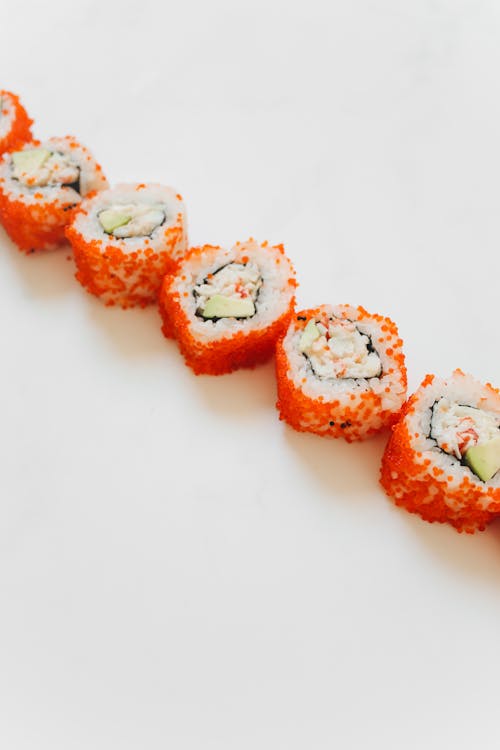 California Maki on White Surface