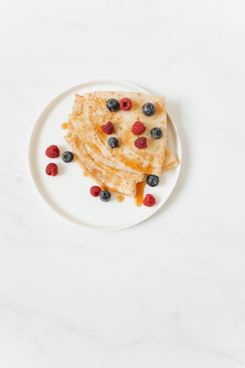 Free Pancakes with Fruits Stock Photo