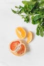 Sliced Orange Fruit on White Surface