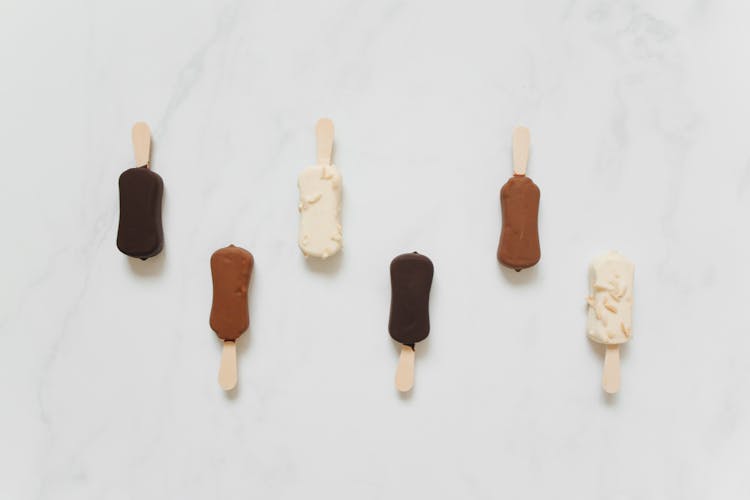 Delicious Ice Creams On Sticks