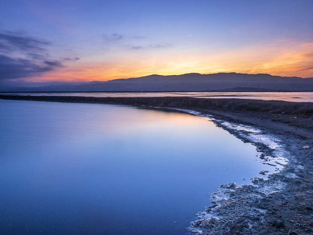 Free stock photo of blue hour, calm water, early morning