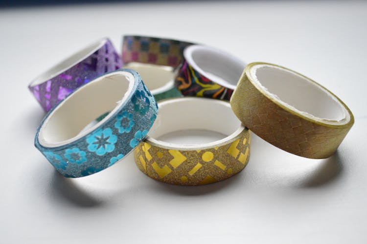 Rolls Of Adhesive Tapes With Assorted Design