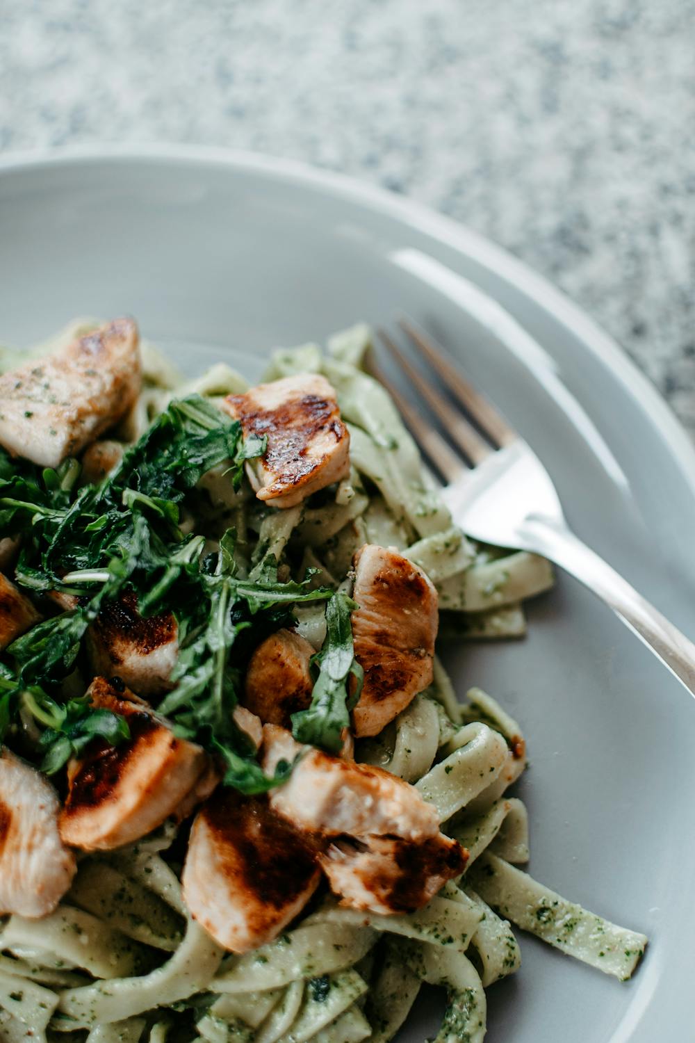 Pesto Farfalle with Grilled Chicken