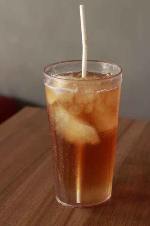 Free Close-Up Shot of a Glass of Iced Tea Stock Photo