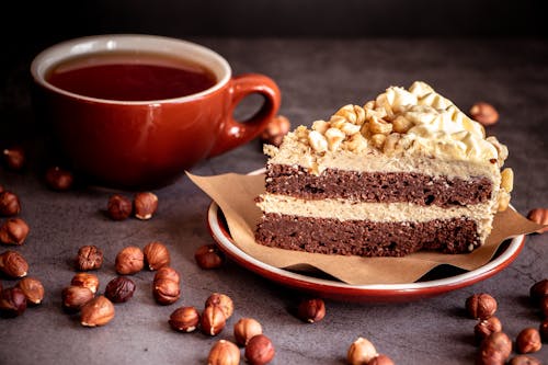 Free Close-Up Shot of a Slice of Cake Stock Photo