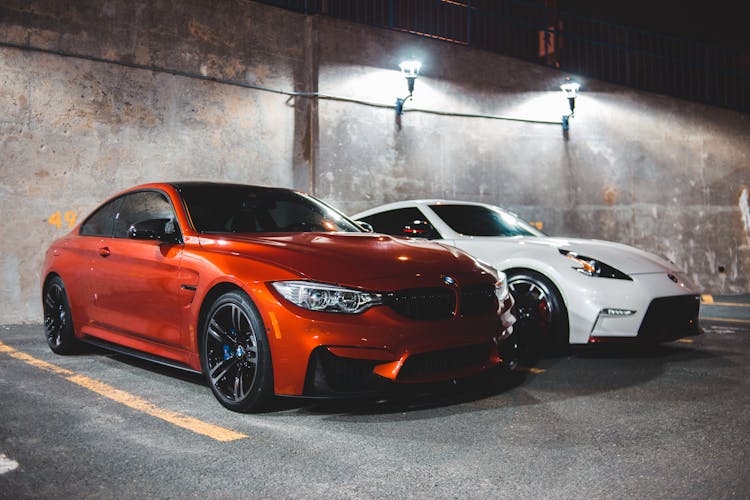 Contemporary Sports Car On Parking Lot