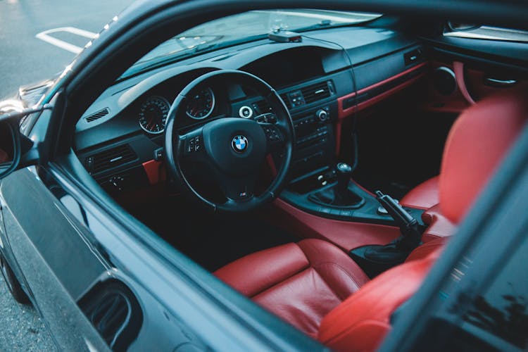 Black Car With Red Leather Cabin