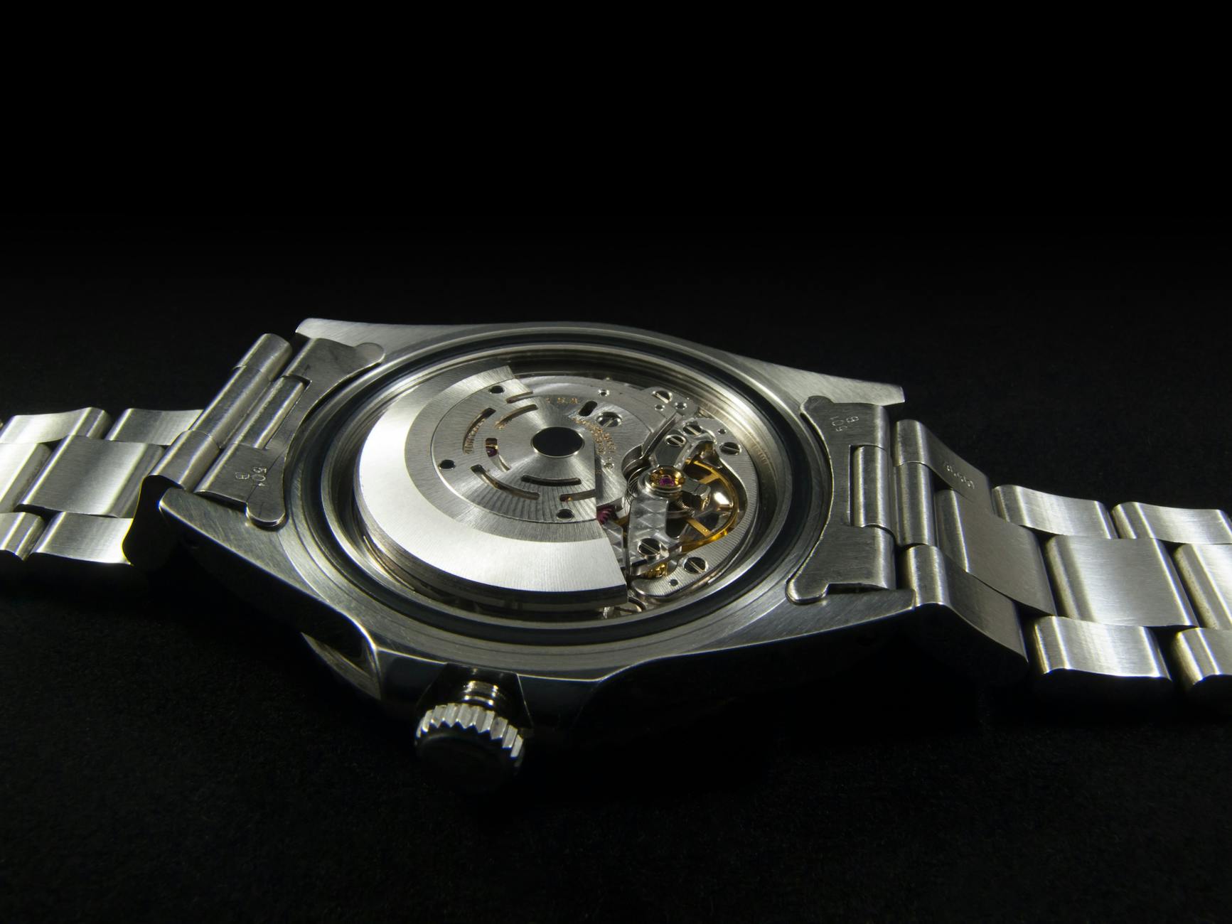 automatic watch movement close up