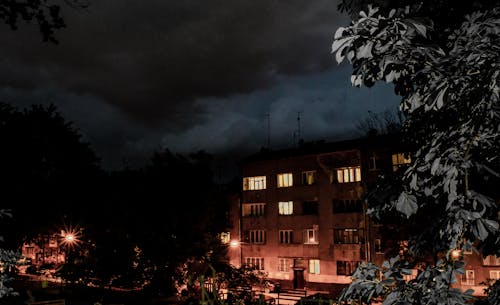 Ingyenes stockfotó ablakok, éjszaka, lviv témában