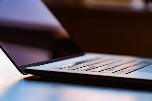 Close-Up Shot of a Laptop