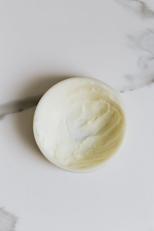 White Cream on Round Container