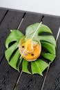 Drink in Glass on Leaf
