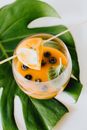 Clear Glass Cup With Yellow Liquid Inside