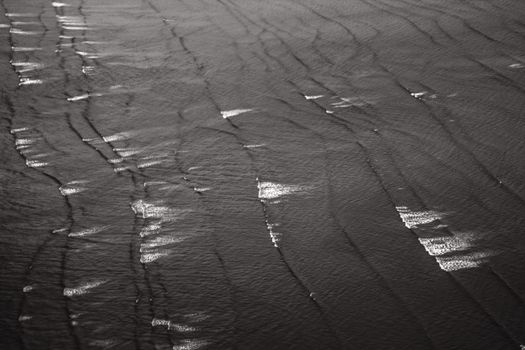 Grayscale Photo of Body of Water
