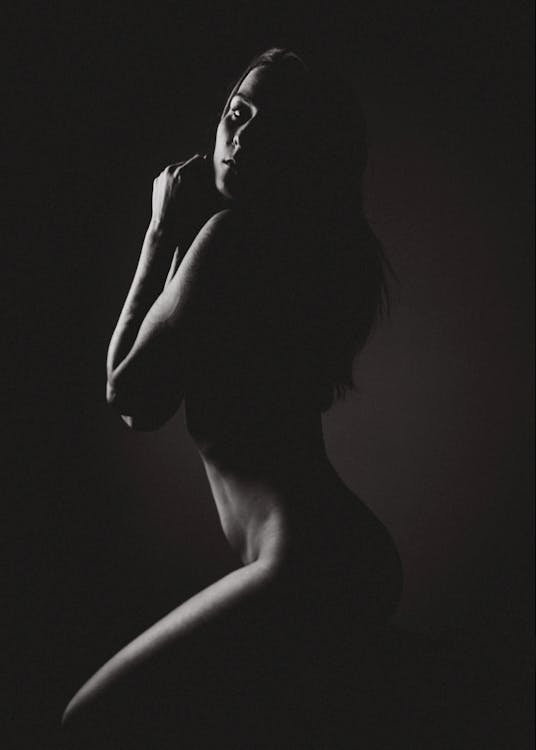 Nude Porn Wallpaper Hd - Naked woman in dark studio Â· Free Stock Photo