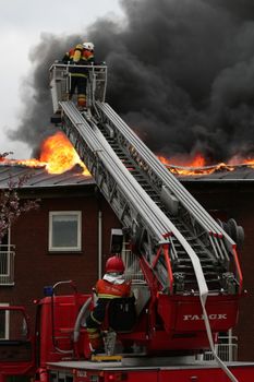 Firefighters On a Fire Truck
