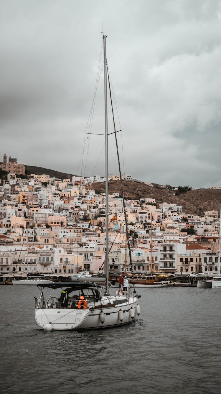 Sailboat Sailing On Sea