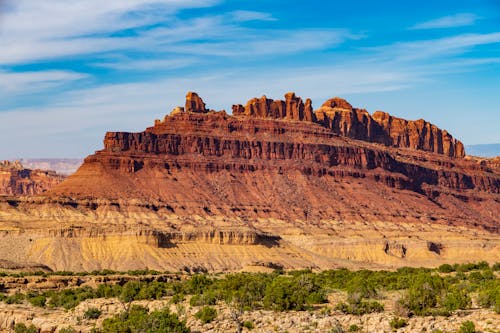 Picturesque Rock Formation Under Blue Sky