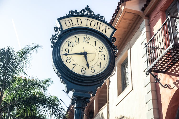 The Clock At The Old Town Santa Barbara, California