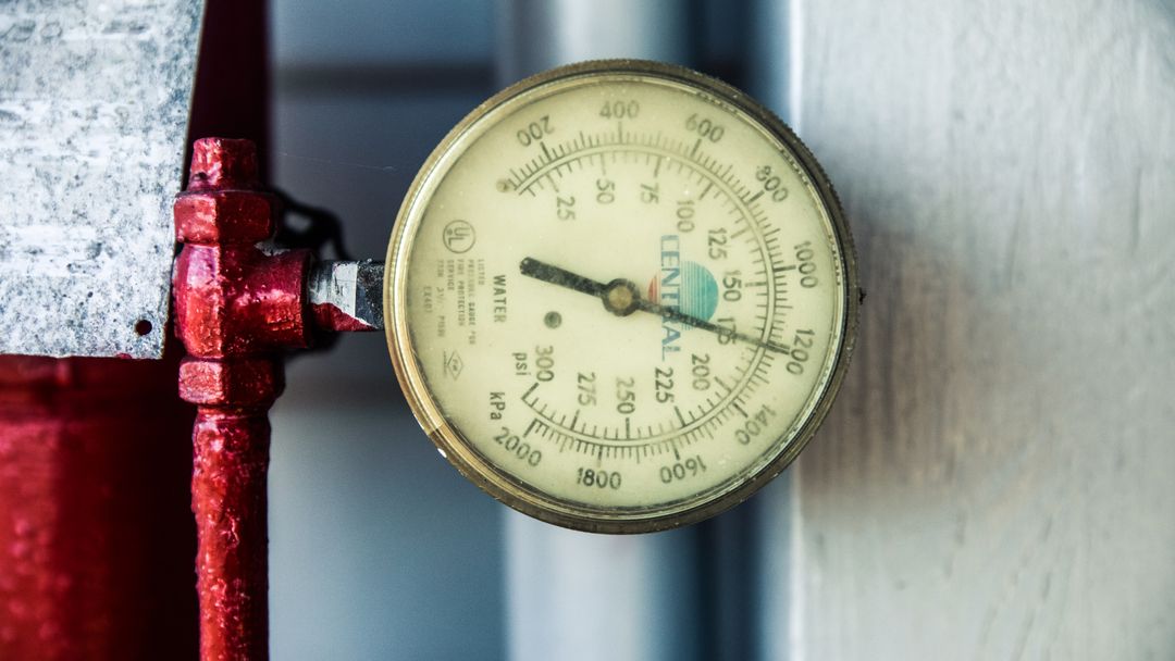 A gauge on stored water. Storage only counts as fire supply if somebody can draw from it without power.