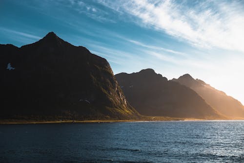 Mountains on Seashore in Norway