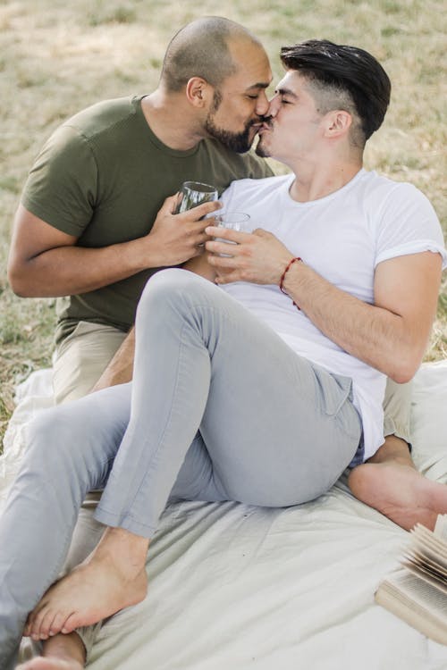 Two Men Kissing