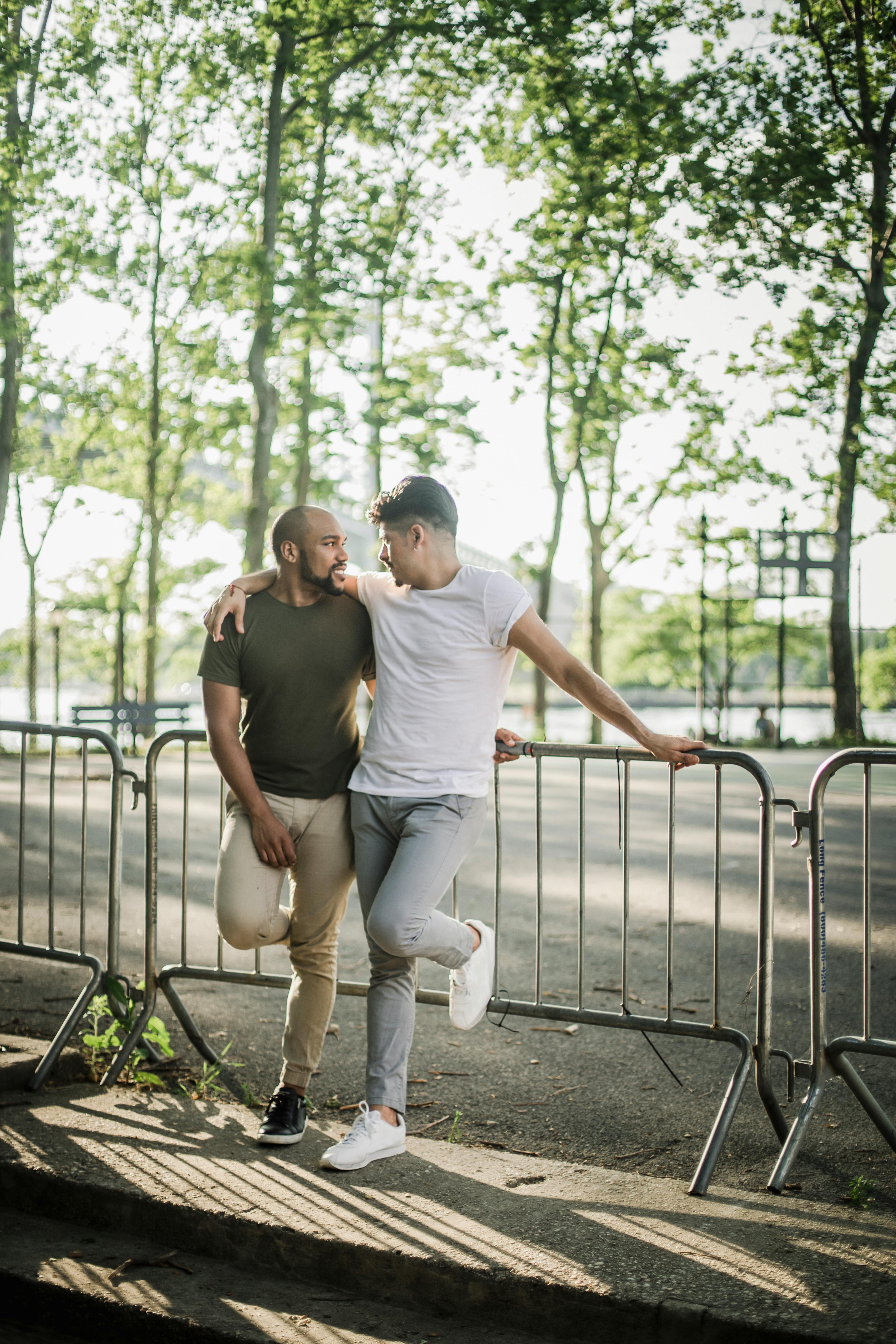 two men being affectionate