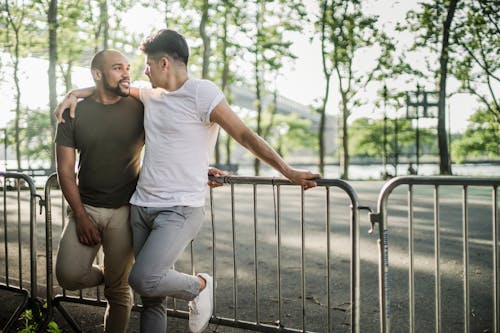 Free Two Men Being Affectionate Stock Photo