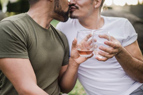 Two Men Kissing