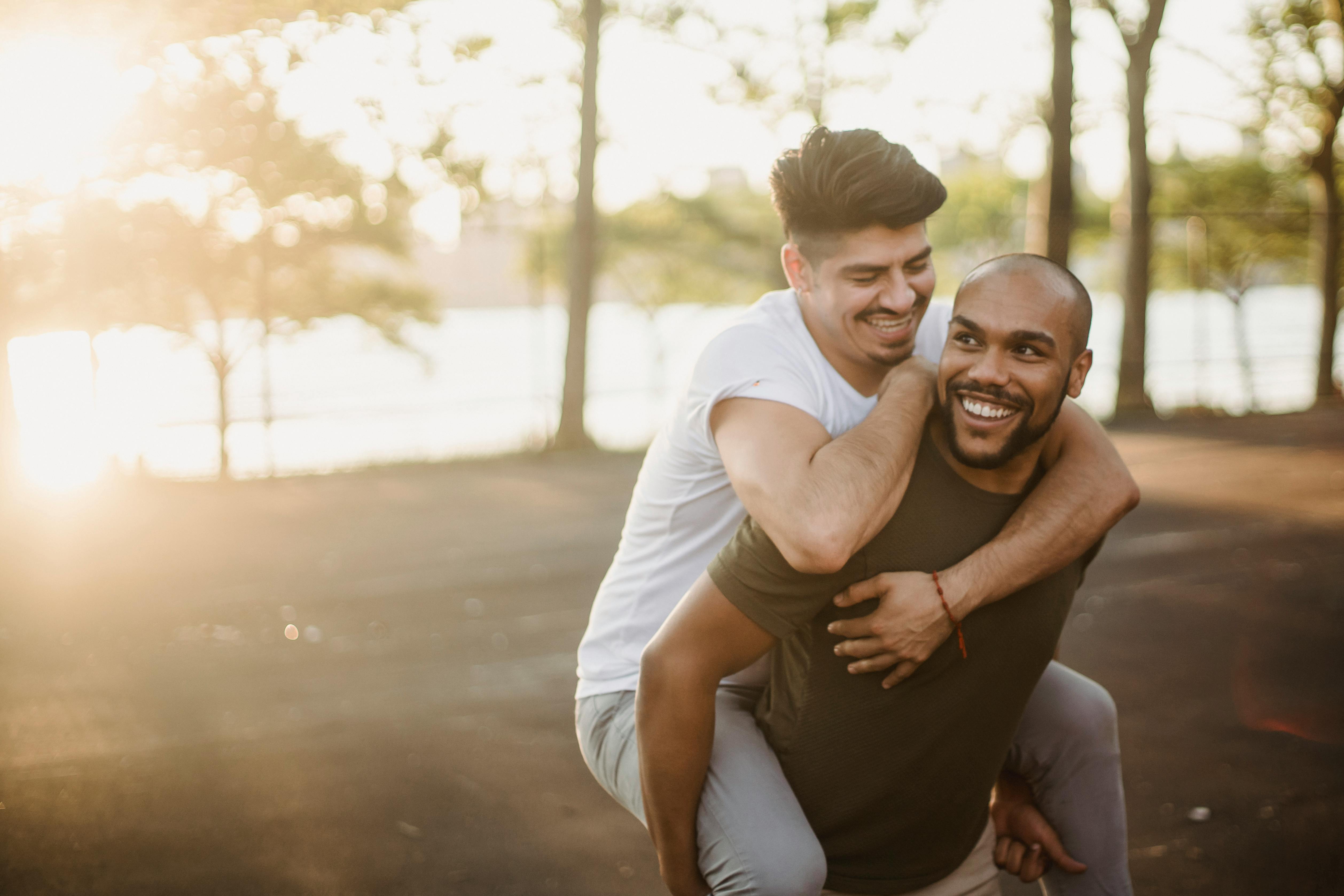 man carrying another man