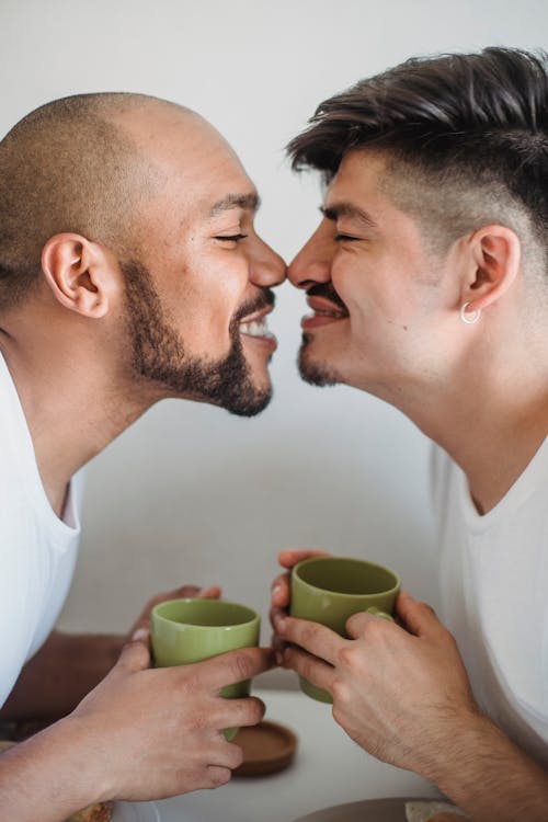Gratis stockfoto met elkaar, eskimo kus, gay