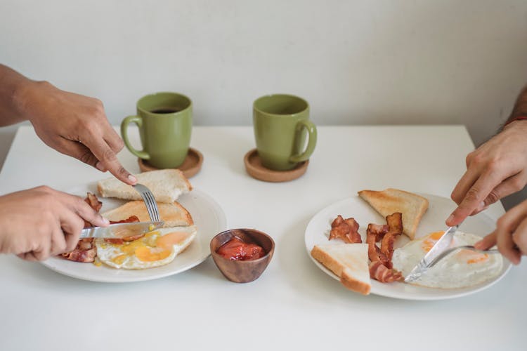 People Eating Breakfast Together 